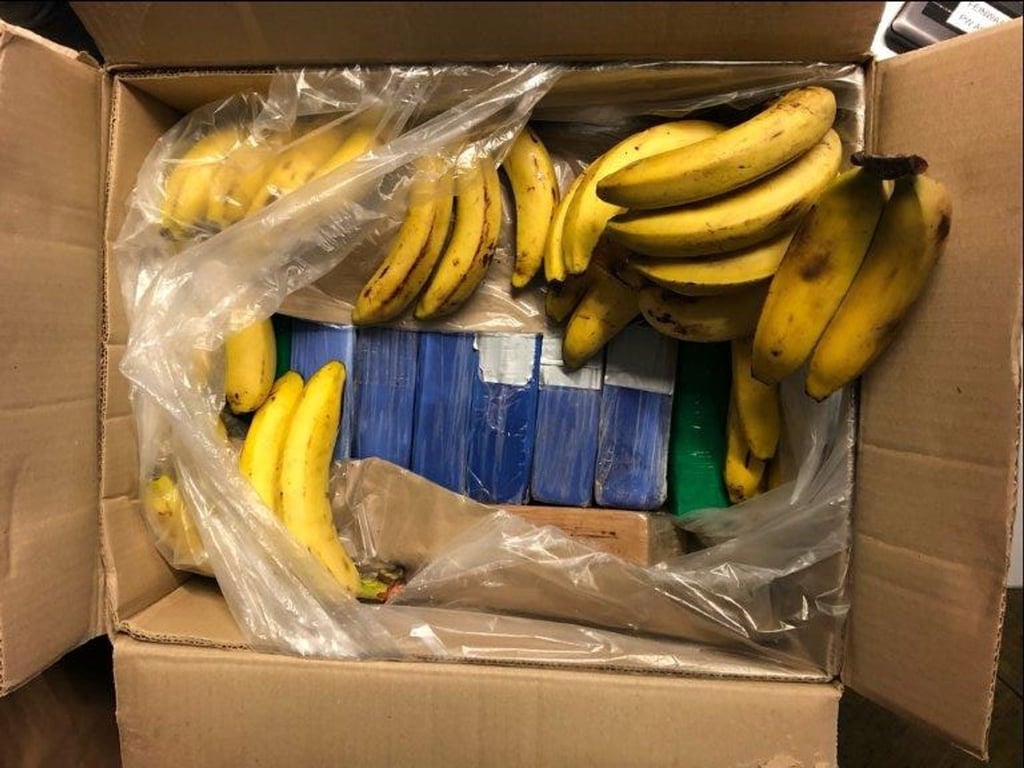 Tafel-Mitarbeiter haben in Bananenkisten Kokain gefunden.