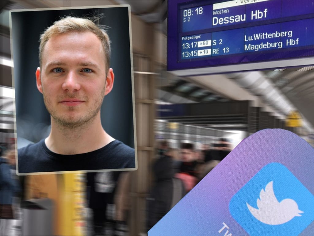 Der in Dessau geborene Comedian und Autor André Herrmann, aufgenommen 2017 in Leipzig: Herrmann besucht über Weihnachten seine Eltern in Sachsen-Anhalt und berichtet humorvoll per Twitter.