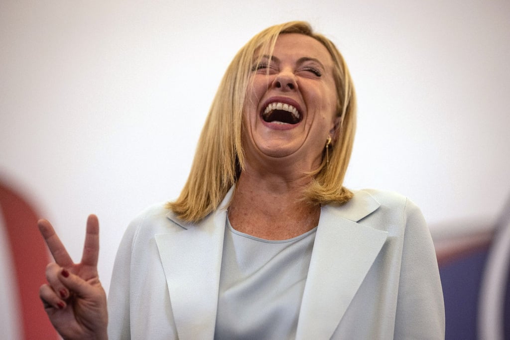 Die Vorsitzende der rechtsradikalen Partei Fratelli d'Italia (Brüder Italiens): Giorgia Meloni.
