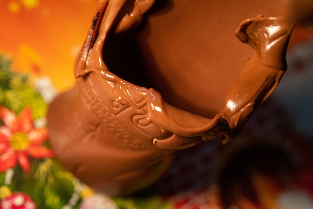Ein geschmolzener Schokoladennikolaus (Symbolbild).