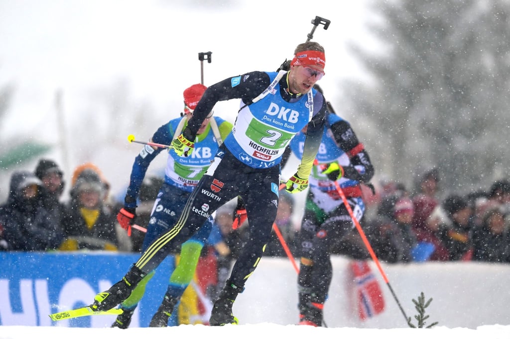 Kam mit der deutschen Männer-Staffel beim Weltcup in Hochfilzen auf Platz drei: Johannes Kühn.