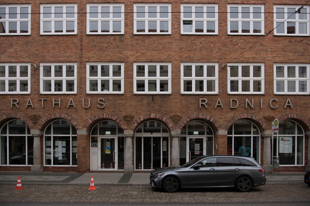 Das Rathaus in Cottbus.