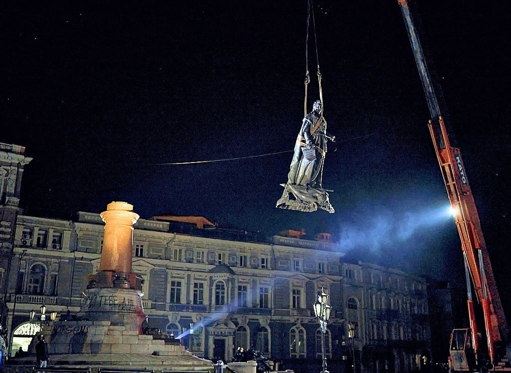 In der ukrainischen Hafenstadt Odessa soll nichts mehr an Russland erinnern – auch nicht ein Denkmal für Zarin Katharina.