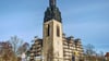 Die Wittenberger Christuskirche ist derzeit eingerüstet und harrt einer kommenden Sanierung. 