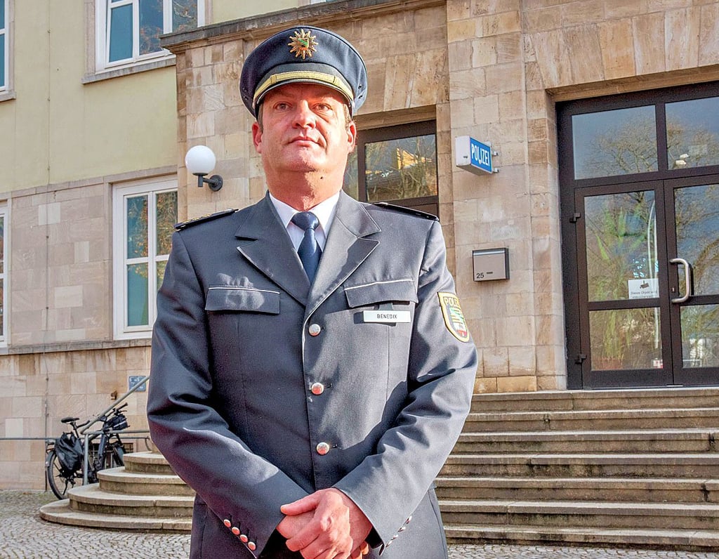 Marcus Benedix, Leiter des Polizeireviers Dessau-Roßlau, ist besorgt über die Entwicklung 2022 bei Unfällen mit Todesfolge.