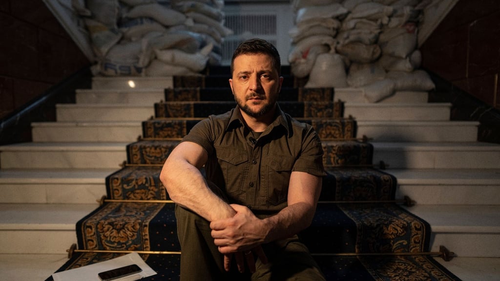 Wolodymyr Selenskyj, Präsident der Ukraine, in Kiew.