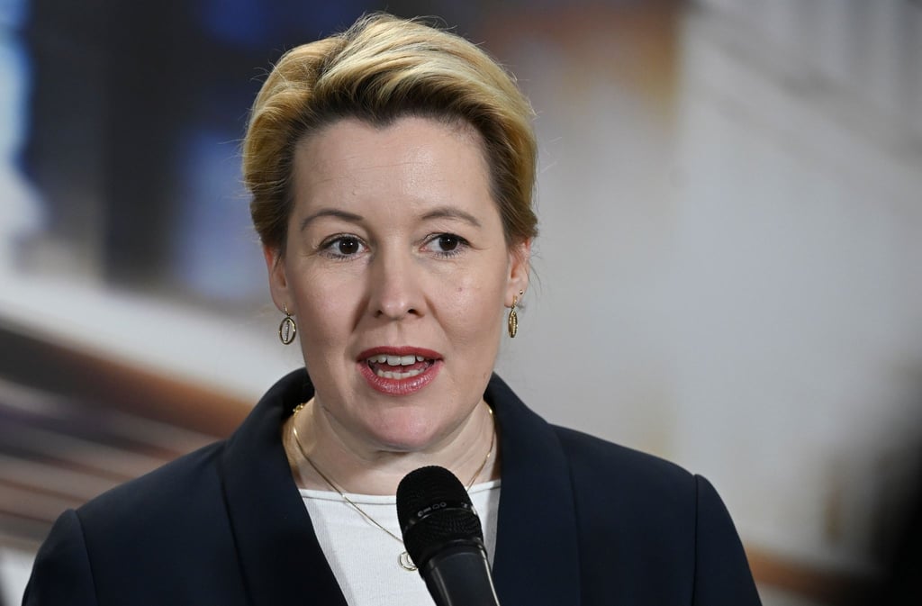 Berlins Regierende Bürgermeisterin Franziska Giffey (SPD) spricht.