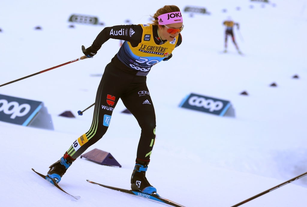 Skilangläuferin Laura Gimmler auf der Strecke.