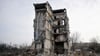 Ein zerstörtes Wohnhaus in der Region Charkiw.