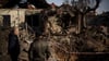 Zerstörte Gebäude in Kiew. Russland greift die Ukraine unablässig mit Kampfdrohnen an.