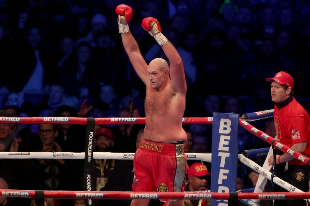Tyson Fury jubelt über seinen Sieg.