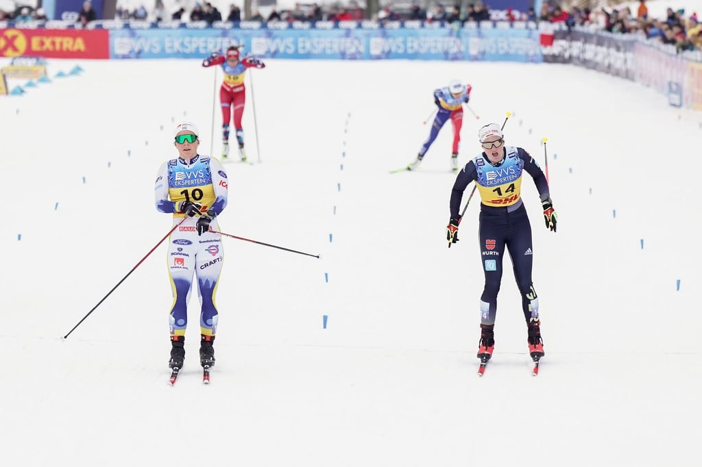 Victoria Carl in Lillehammer bei Zieleinlauf.