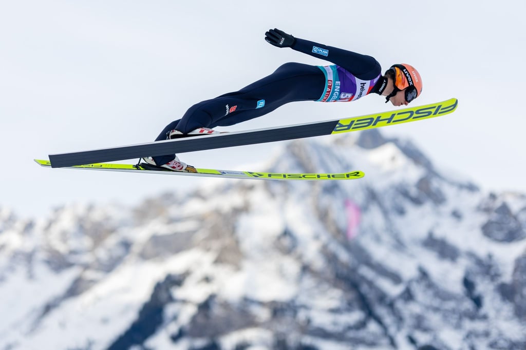 Karl Geiger aus Deutschland in Aktion.