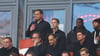 Max Eberl und Dani Olmo (oben, v.l.) v.l.) wollen über die Zukunft in Leipzig sprechen.