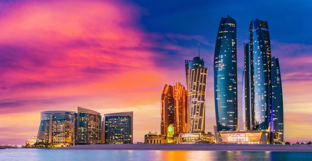 Die Etihad-Tower in Abu Dhabi