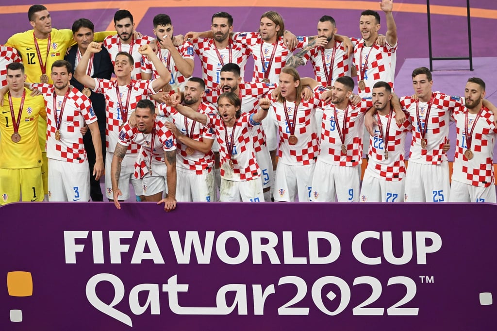 Kroatiens Fußballer feiern die dritte WM-Medaille seit 1998.