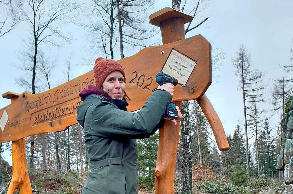 Silvana Böse und ihr Mann haben die Bank gesponsert.
