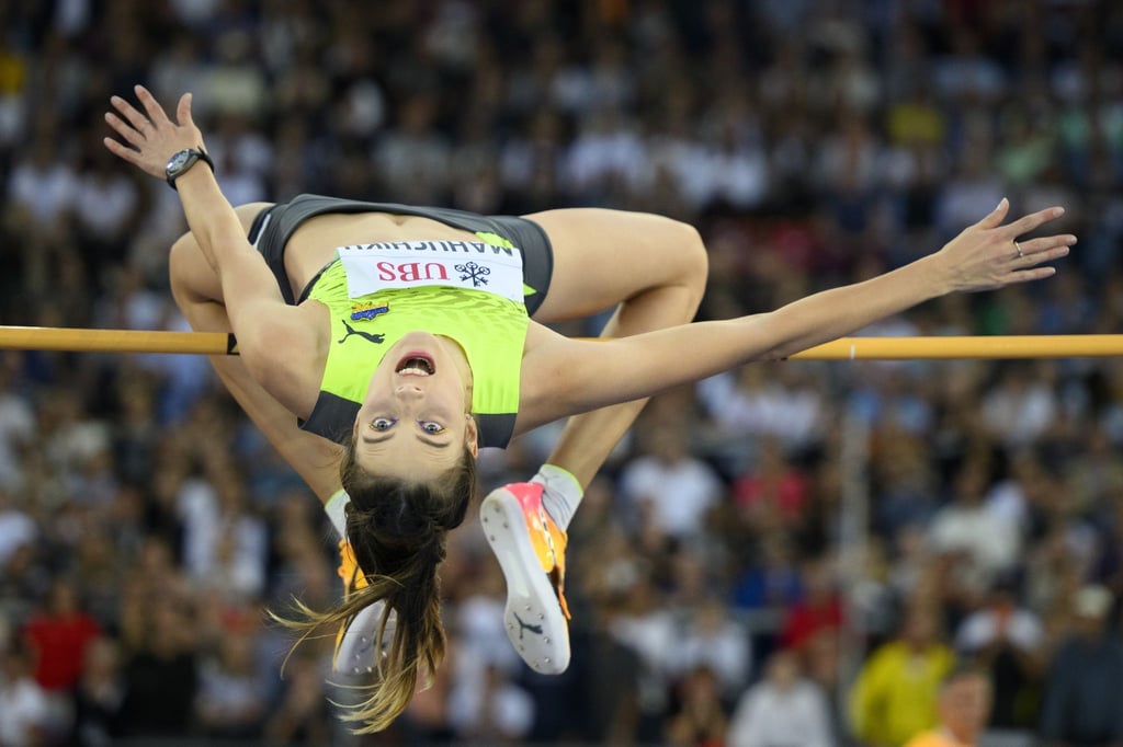 Jaroslawa Mahutschich beim Diamond-League-Meeting in Zürich.