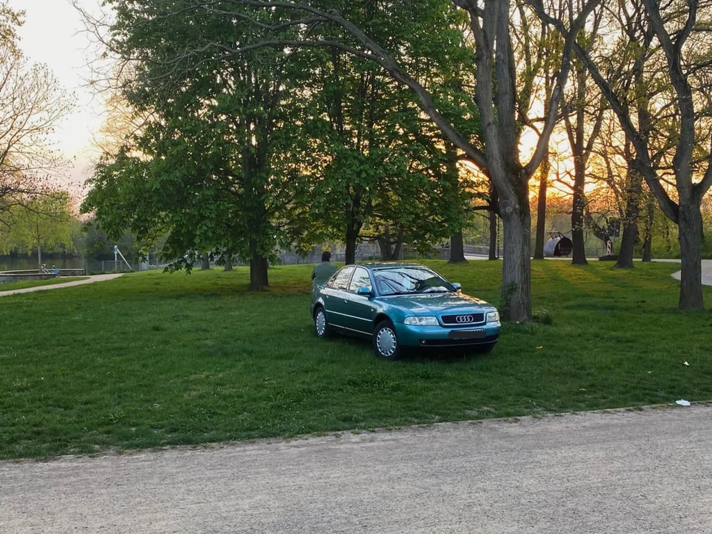 Auch gegen den FC Bayern ein Problem? Ein Falschparker am Elsterwehr.
