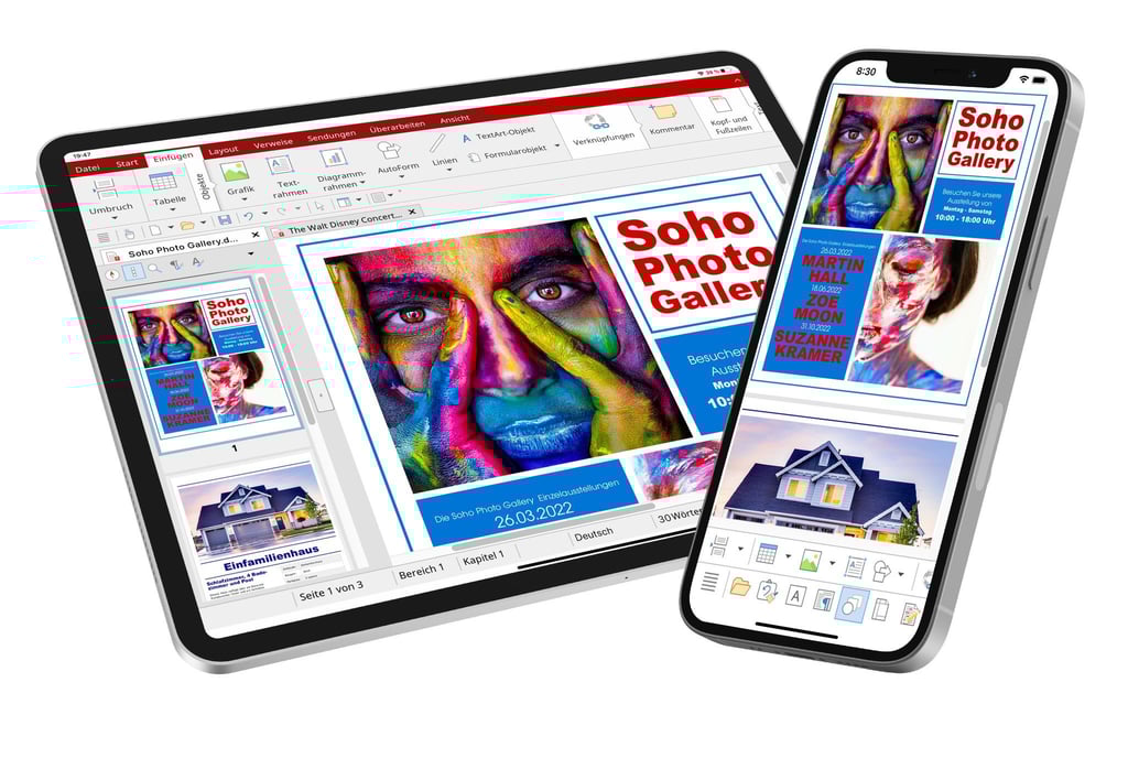 Softmakers mobiles Officepaket ist dreigeteilt: Textmaker (Bild), Planmaker und Presentations können je nach Bedarf separat installiert werden.