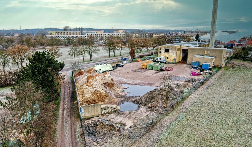 Blick auf den Recyclinghof an der Ballerstedter Straße in Osterburg.
