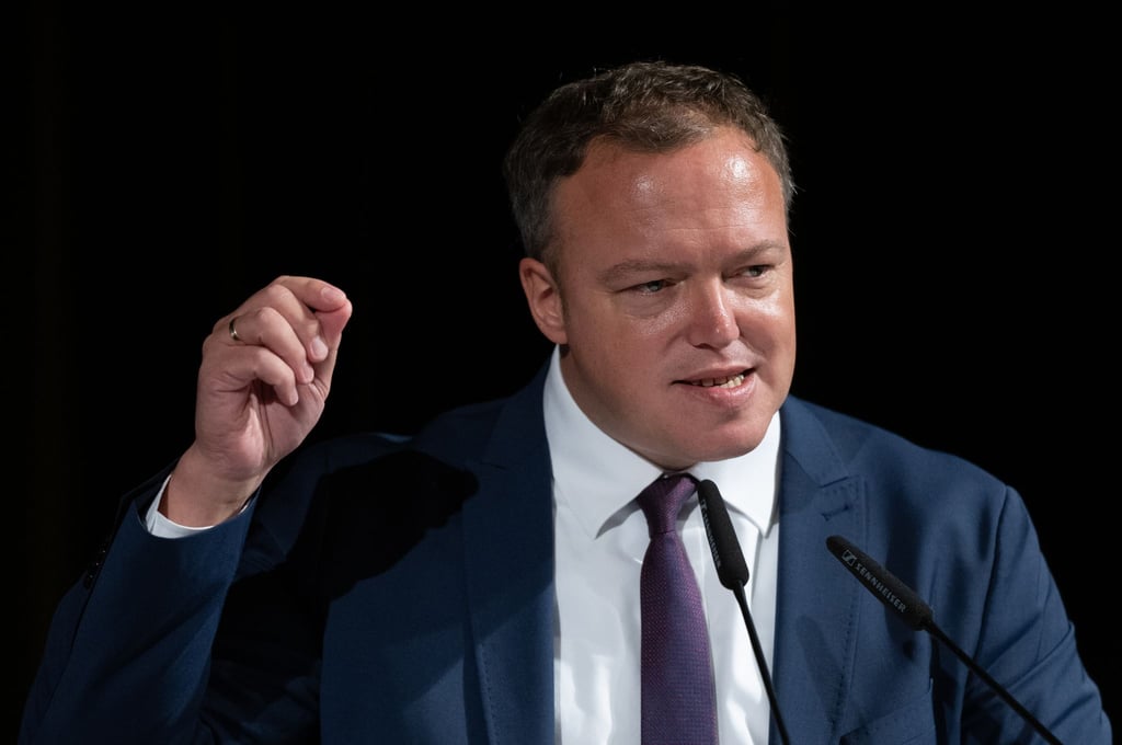 Mario Voigt, Vorsitzender der CDU-Landtagsfraktion Thüringen, spricht auf dem Landesparteitag der CDU Thüringen.