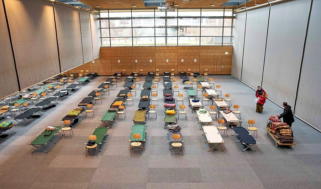 Die Erstunterkunft in der Turnhalle in Dessau soll aufgegeben werden.