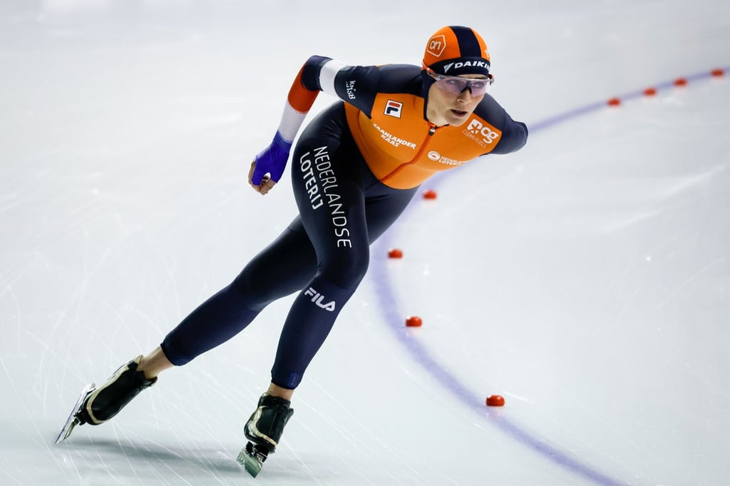 Irene Schouten aus den Niederlanden in Aktion.