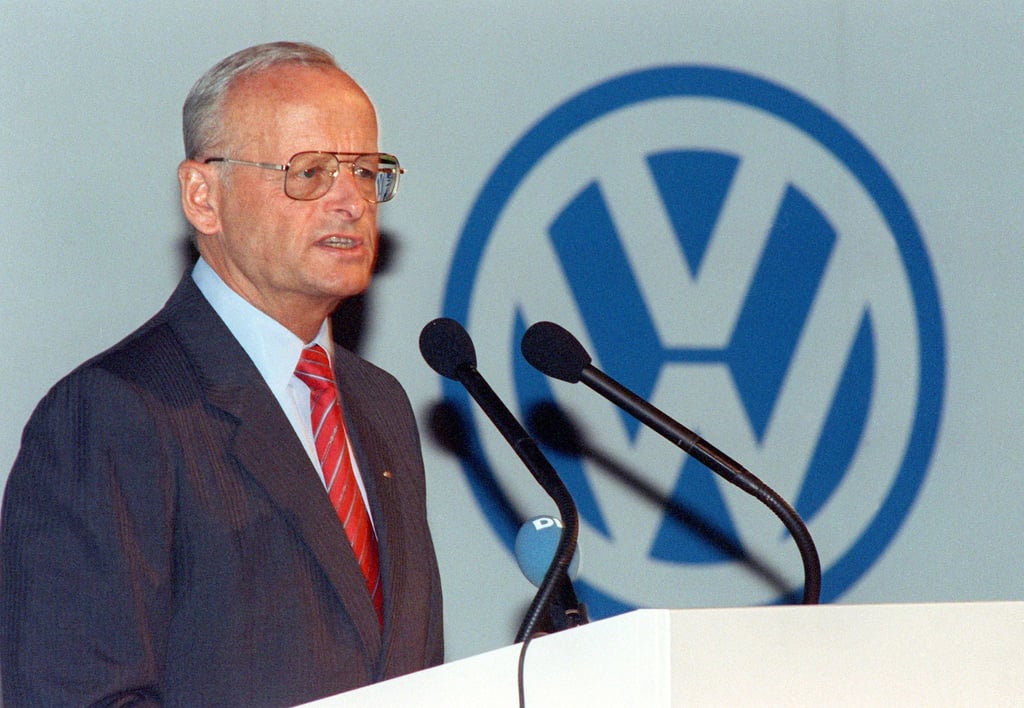 Carl Horst Hahn, damaliger Vorstandsvorsitzender der Volkswagen AG.
