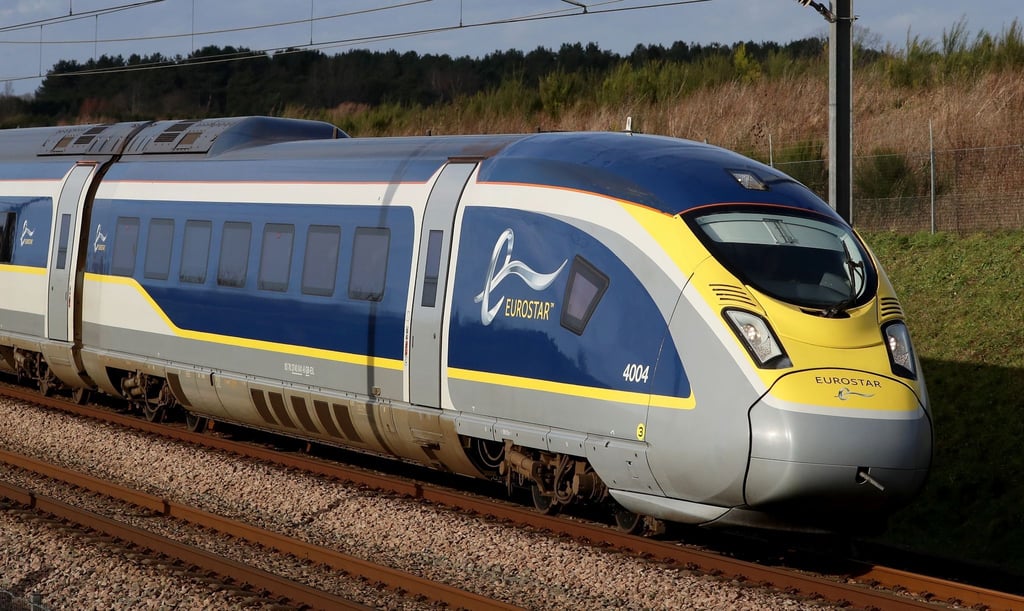 Ein Eurostar e320 Hochgeschwindigkeitszug ist auf dem Weg nach Frankreich: Die Züge sind nach dem Brexit nicht mehr so voll wie sie sein könnten.