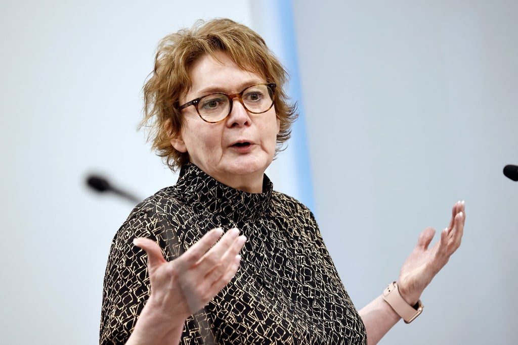 Daniela Behrens (SPD), Sozialministerin Niedersachsen, bei einer Pressekonferenz.