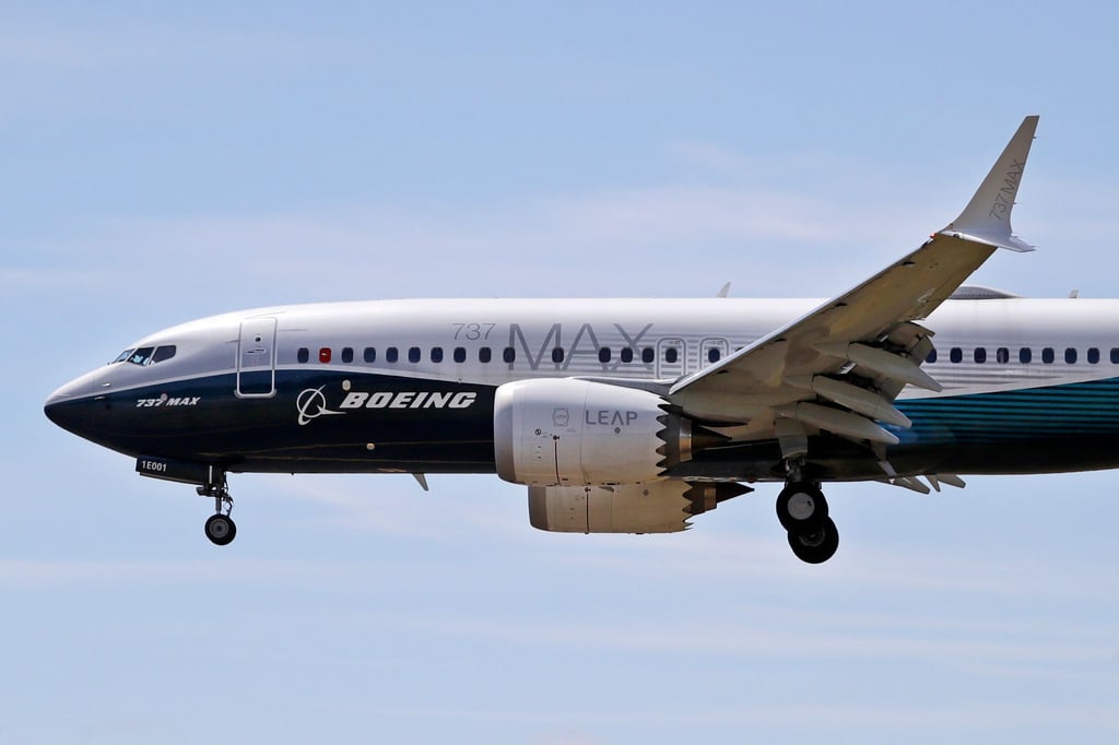 Ein Flugzeug vom Typ Boeing 737 Max im Landeanflug: Der US-Flugzeugbauer hat seine Quartalszahlen vorgelegt.