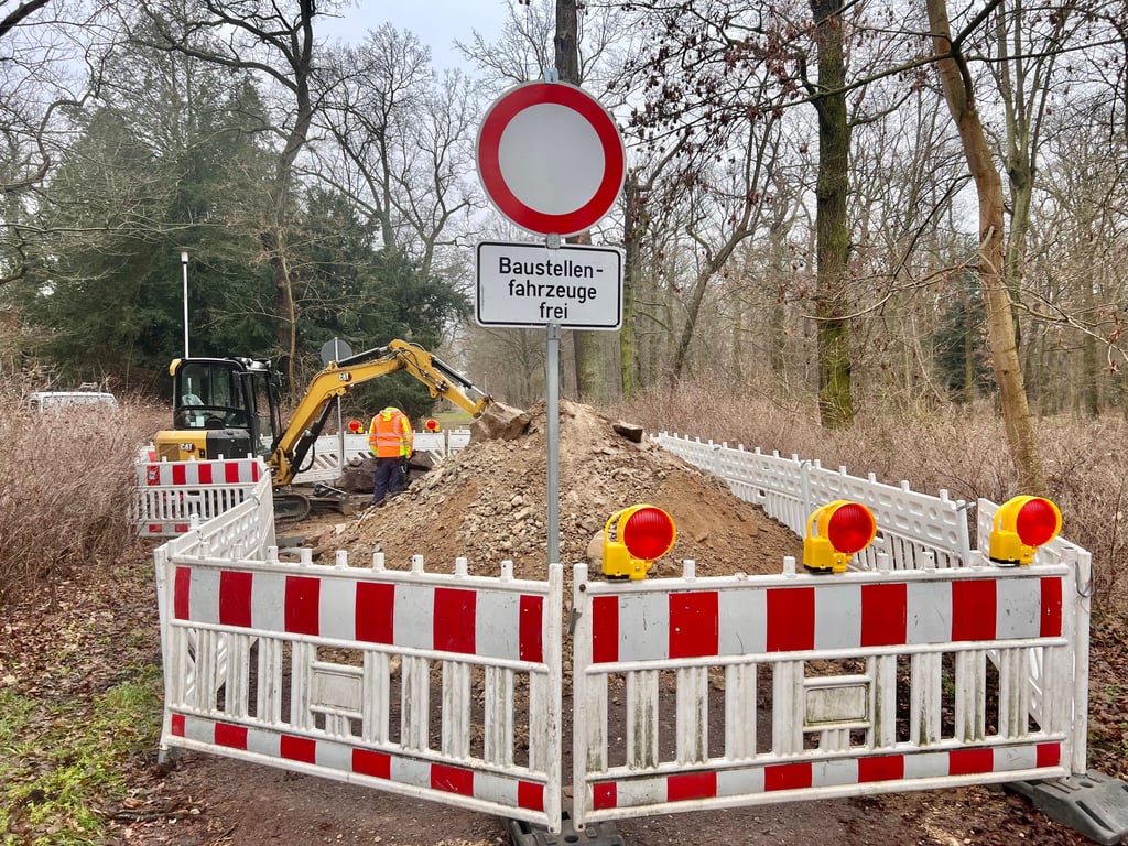 Die Baustelle in der Georgenallee.