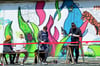 Ein richtiger Blickfang ist das  Graffiti-Bild an der Wand neben dem Kroko-Jugendklub. Jugendliche haben dieses bei einem Workshop des Künstlerstadtvereins geschaffen. Wie kann die Stadt mit Jugendtreffs in den Ortsteilen umgehen? Der Stadtrat entscheidet im Februar. 