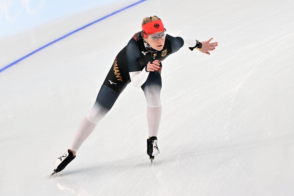 Die deutsche Eisschnellläuferin Michelle Uhrig.