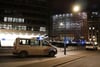 Mehrere Polizeiautos in der Nähe der Metrostation Schuman vor dem EU-Hauptquartier.