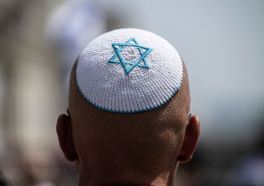 Die Kippa, die traditionelle religiöse Kopfbedeckung jüdischer Männer.