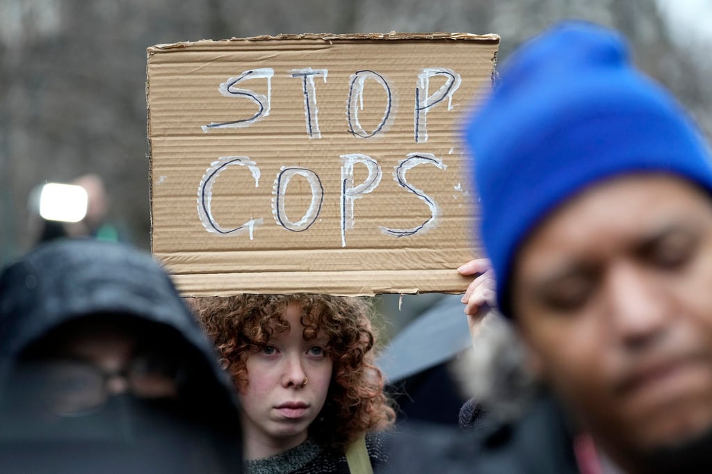Nach dem Tod von Tyre Nichols: Demonstranten protestieren in Memphis gegen Polizeigewalt.