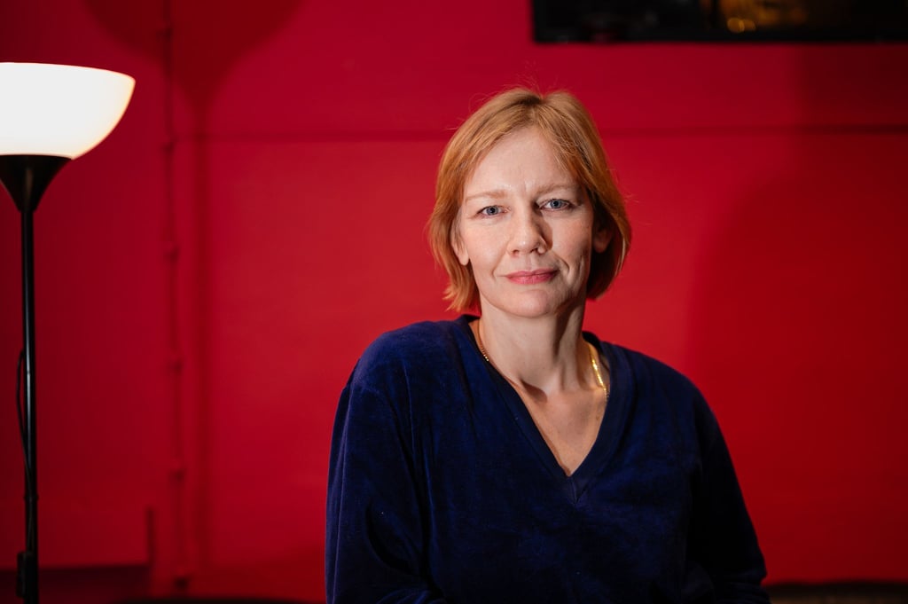 Schauspielerin Sandra Hüller in einem kleinen Saarbrücker Programmkino.