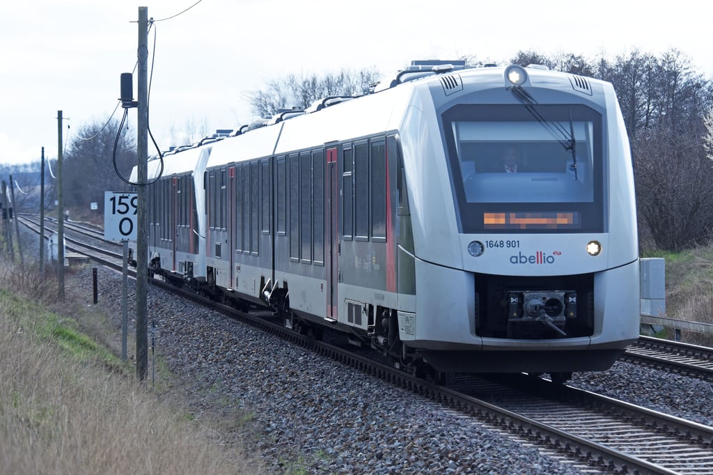 Ein Abellio-Zug zwischen Halle und dem Harz. Erstmals st ein Zugabschnitt in Sachsen-Anhalt als überlastet eingestuft worden.