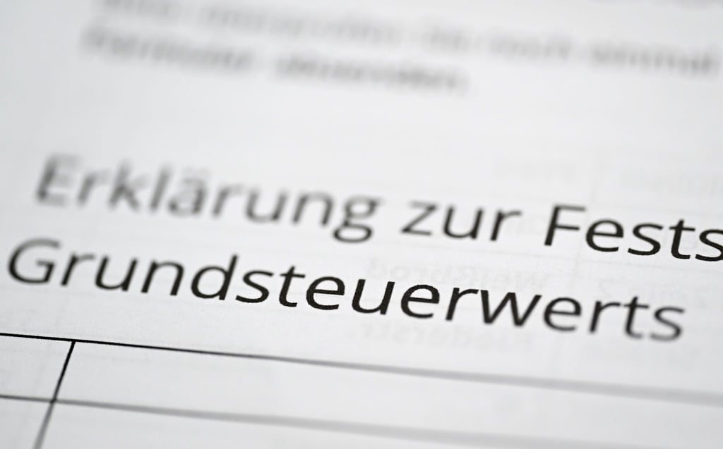 Ein Formular zur Angabe des Grundsteuerwerts für die Grundsteuer.