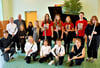 Schulleiter A. Hartwig (3 v. l.) und die Teilnehmer an Jugend musiziert 2023 der Kreismusikschule Haldensleben-Wolmirstedt.