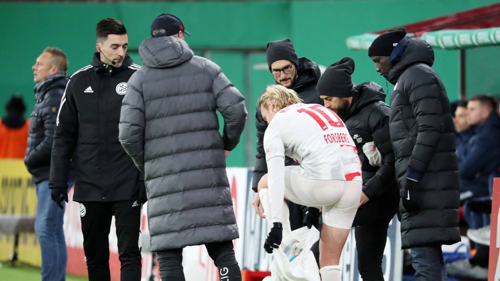 Nasenbluten: RB-Torschütze Emil Forsberg musste drei Mal die Spielkleidung wechseln