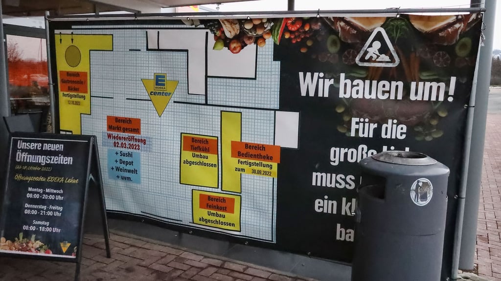 Edeka in Sangerhausen baut um.