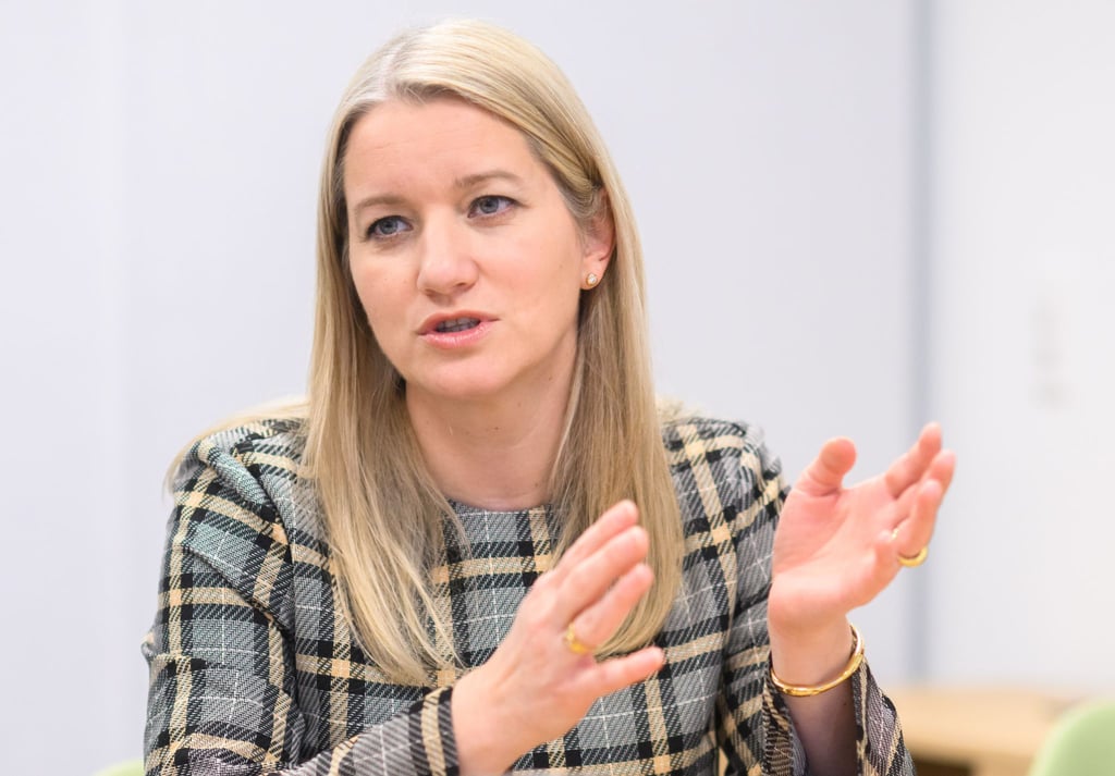 Kathrin Wahlmann (SPD), Justizministerin Niedersachsen, spricht während eines Interviews mit der dpa Deutschen Presse-Agentur.