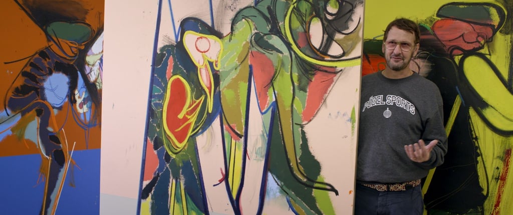 Daniel Richter in seinem Atelier.