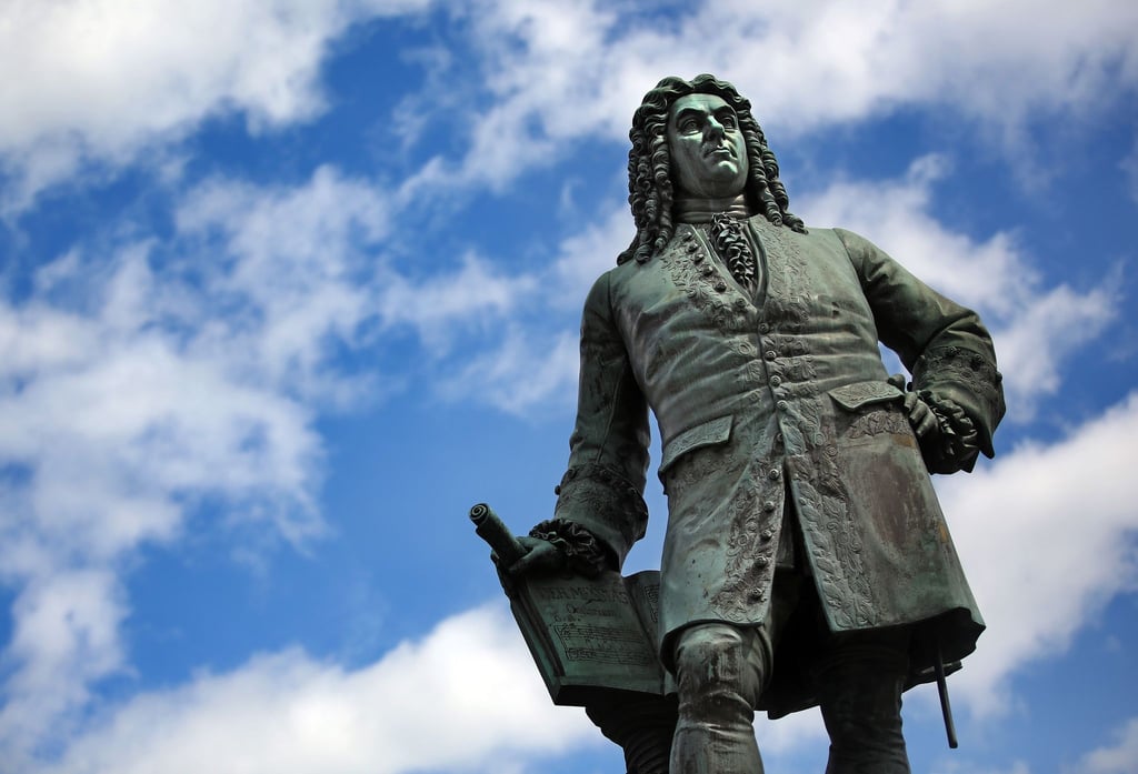 Das Denkmal von Georg Friedrich Händel.