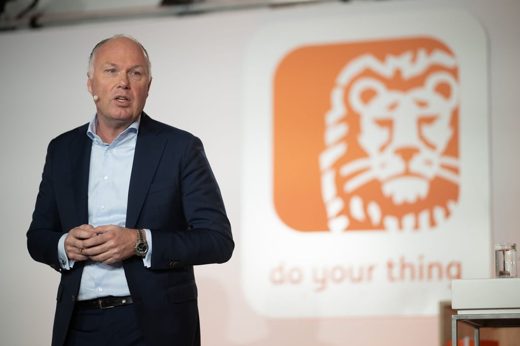 Der ING-Vorstandsvorsitzender Nick Jue bei der Bilanzpressekonferenz 2023 in Frankfurt am Main.