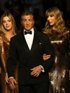 Die Schauspieler Sistine Rose Stallone (l-r), Sylvester Stallone und das Model Jennifer Flavin. Stallone will mit einer Reality-Serie Einblick in sein Familienleben geben.