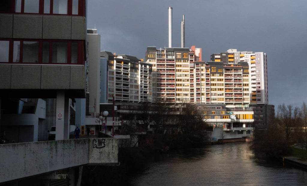 Das Ihme-Zentrum im Stadtteil Linden der Landeshauptstadt Hannover von außen.